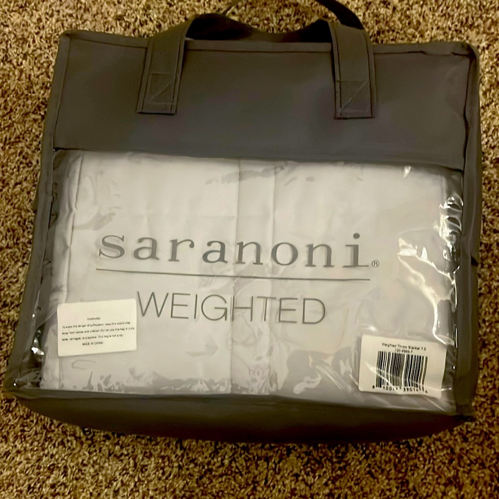 SARANONI NEW pearl gray luxury weighted throw blanket